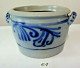 E1 Authentique Pot En Grès Bleu - Art Contemporain