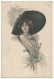Postcard Oude Postkaart Carte Postale CPA Woman Fashion Women's Hat Femme Mode Féminine Chapeau Schilbach (2) - Schilbach