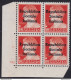 1944 TERAMO, N° 10 Lire 1,75 Arancio MNH/** BLOCCO CON NUMERO DI TAVOLA Firmato Chiavarello - Autres & Non Classés