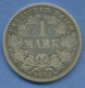 Deutsches Reich 1 Mark Kursmünze 1892 G, J 17 Fast Ss (m5813) - 1 Mark