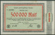 Aachen Stadt U. Landkreis 500000 Mark 1923 Serie B, Keller 1 B Gebraucht (K1637) - Sonstige & Ohne Zuordnung
