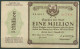 Freital 1 Million Mark 1923, Keller 1603 B, Gebraucht (K1638) - Autres & Non Classés
