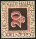 Notgeld Halle, 20 Pfennig, Georg Friedrich Händel  - Lokale Ausgaben