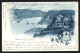 Lithographie St. Goar, Panorama, Wappen  - St. Goar