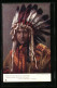 AK Porträtbild Vom Hiawatha Häuptling  - Indianer