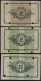Geldschein Banknote Notgeld Altona 3 Stück 10 Mark 3, 6 + 7 Fast Kfr. 1918/19 - Autres & Non Classés