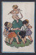 Ansichtskarte Künstlerkarte Kinder Spiel Tanz Musik Ab Turnov Böhmen Mähren - Groupes D'enfants & Familles
