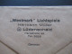 1948 Bizone Bandaufdruck MiF Nr.38 I (2) MeF Geschäftspapiere Abs. Westmark Lichtspiele Hermann Müller Lüdenscheid - Brieven En Documenten