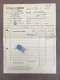 Facture / Distillerie A. Maunier / Aubagne / Alcool / Anis Janot 45 / 1955 - Levensmiddelen