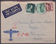 Env. Par Avion Affr. N°696+715+726 Càd QUAREGNON /31-7-1946 Pour MANONO Katanga Congo Belge (au Dos: Càd Arrivée MANONO) - Storia Postale