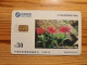 Phonecard China, Chip - Flower - Cina