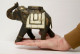 Delcampe - Art-antiquité_sculpture En Bois_Statuette D'éléphant Indien En Armure - Hout