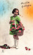 FETE ET VOEUX - Nouvel An - Un Enfant Avec Un Panier De Fleurs - Colorisé - Carte Postale Ancienne - Año Nuevo