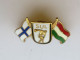 Athletics Game FINLAND - HUNGARY - Finnish Athletics Federation - Old Screw Badge - - Football