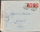 1945. REP. FRANCAISE. Pair 2 F Iris On Censored Cover To Zürich, Suisse Cancelled DONES 28 10... (Michel 663) - JF545775 - Brieven En Documenten