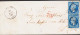 1860. EMPIRE FRANC. 2 Ex 20 C Napoleon EMPIRE FRANC With An Unusual Shade On Fine Small Cover ... (Michel 13) - JF545788 - 1853-1860 Napoléon III