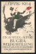 Künstler-AK Leipzig, Bugra-Weltausstellung 1914, Grüssender Greifenreiter  - Ausstellungen