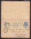 242/41 - CONGO Etat Indépendant - Entier Double De LIRRANGA Via LEOPOLDVILLE 1895 Vers ROTTERDAM - Postwaardestukken