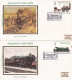 GB Engeland 1975 FDC 4x Sc #749-#752 Yvert 760/3 Stockton - Darlington First Steam Passenger Railway Train Darlington - Trenes