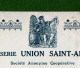 T-FR BRASSERIE UNION SAINT-AMAND ROUBAIX 1924 - Andere & Zonder Classificatie
