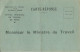 FRANCE CARTE REPONSE MINISTERE DU TRAVAIL POUR UNE PLONGEUSE DE 1947 LETTRE COVER - Lettres Civiles En Franchise
