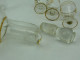Delcampe - Vintage Gold Trim Glass Decanter Set With 6 Glasses #2341 - Bicchieri