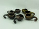 Vintage Set Of 7 Ceramic Rakija Cups #2342 - Verres
