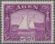 Aden: 1937 'Dhow' 5r. Bright Aniline Purple, Mint Lightly Hinged, Fresh And Fine - Yemen