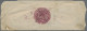 Afghanistan: 1890, 1 Abasi Reddish Lilac Cut Square Margins Canc. Ink-cross On R - Afganistán