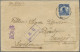 China: 1916, Junk 10 C. Tied Boxed "Shansi Tien Chen Hsien 5.6..." To Cover Via - Cartas & Documentos