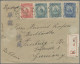 China: 1923, Constitution 3 C. (pair), 4 C., 10 C. Tied Four Strikes "Tsingchowk - Briefe U. Dokumente