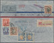 China: 1938/1940, Two Commercial Covers: 1938 25c. Rate From Shanghai 16.8. 38 T - Storia Postale