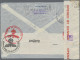 China: 1941. Air Mail Envelope Addressed To Tientsin, China Bearing Holland Yver - Lettres & Documents