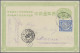 China - Postal Stationery: 1907, Card Oval Dragon 1 C. Light Green Uprated Colin - Postcards