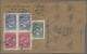 China (PRC): 1949, Unions Congress (C3) $100 (pair), $300, $500 (pair) Tied "Pek - Briefe U. Dokumente