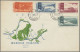 Delcampe - China (PRC): 1957/59, FDCs Of S19, S29, S30, C45, And C62, Unaddressed (Michel € - Storia Postale