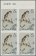 China (PRC): 1963, Gold Hair Apes Set (S60) In Top-imprint Margin Blocks Of Four - Ungebraucht