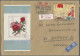 China (PRC): 1964, Peonies S/s (S61), With Uprate Tied "Peking 204 Agency 1966.7 - Storia Postale