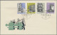 China (PRC): 1966, New Industrial Machines (S62), Complete Sets Of Eight On Two - Lettres & Documents