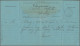 French Indochine: 1895 Telegram Form (blue) Dated '8th Mars 1895' Addressed To K - Brieven En Documenten