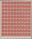 Japanese Occupation WWII - Hongkong: 1945, 3 Y. On 2 S. Carmine, Sheet Of 100, F - 1941-45 Japanese Occupation