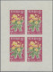 Cambodia: 1961/1964 Two Complete Sets As IMPERF PROOF Blocks Of Four, I.e. 1961 - Cambodja