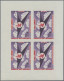 Cambodia: 1961/1964 Two Complete Sets As IMPERF PROOF Blocks Of Four, I.e. 1961 - Cambodia