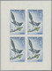 Delcampe - Cambodia: 1964 'Birds' Set Of Three Each As IMPERF PROOF Block Of Four (mint Nev - Cambodia