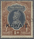 Kuwait: 1939 "KUWAIT" Overprint On KGVI. 1r. Grey & Red-brown Showing Overprint - Kuwait