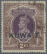 Kuwait: 1939 "KUWAIT" Overprint On KGVI. 2r. Purple & Brown Showing Overprint Va - Kuwait