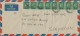 Kuwait: 1952 Air Mail Envelope To Singapore Franked By 8 (two Strips Of Four) KG - Koweït