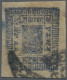 Nepal: 1901-03 1a. Ultramarine With Second Recut Of Outer Frames, Pos. 64 Of Set - Népal