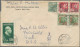 China (PRC): 1949/1955, Group Of 24 Old Currency Covers, A Postcard, And A Parti - Autres & Non Classés