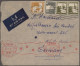 Palestine: 1933/1947, Lot Von 19 Briefen, Karten Und Ganzsachen Aus Palästina Na - Palestina